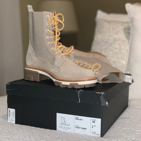 Rag \u0026 Bone Shoes | Womens Rag \u0026 Bone Shiloh Combat Boot Suede Sand | Color: Gray/Tan | Size: 8 | Marianaxcosta's Closet